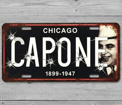 Capone 6 x 12 Vintage Novelty Aluminum License Plate Made In USA New!