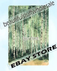 Birch Forest Tin Sign Calm Woods minimal nature art prints