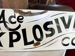 Ace Explosives Co Hand Painted metal Rustic Advertisment store wall Art Sign