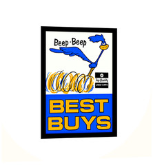 Plymouth Road Runner Sign Sticker “Beep Beep** Rectangular 5 Sizes