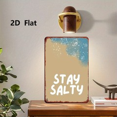 20.32*30.48 cm Metal Sign “Stay Salty” Shell Pattern