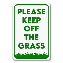 Keep Off The Grass Sign Aluminum Indoor Outdoor Yard Lawn Garden Warning Sign