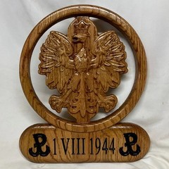 Eagle with decorative border Customizable Natural Wooden and name plaque Gift