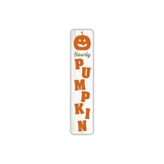 Howdy Pumpkin Halloween Metal Sign