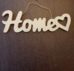 Home sign for home decor wooden letters, rustic free standing or hanging.