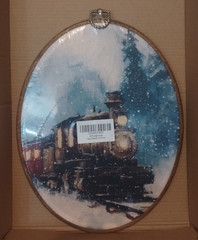Train Sign Classic Art style Sealed New in Plastic Decor for the house Night tim