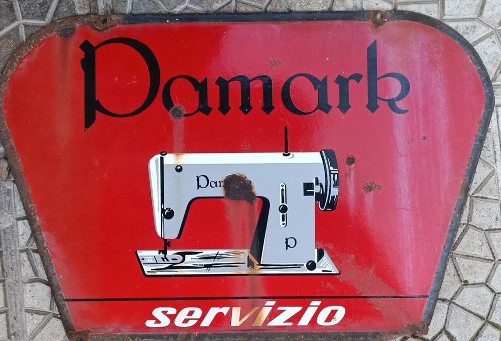 Pamark Original Service Double-Sided Advertising Sign Iron & Ceramic