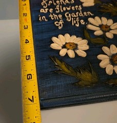 Friends Are Flowers In The Garden of Life 1970s Wood Wall Plaque Mid-Century MCM