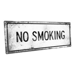 Retro No Smoking Metal Sign; Wall Decor for Studio and Office