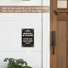Humorous Absolutely No Soliciting Sign for Front Door 3 Pack 6×4 Inch Reflective