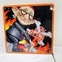 Coots “Old To the Bone” Metal Grandpa Old Man Guy Sign 8×8 Man Cave Wall Bar pic