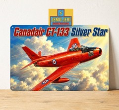 Canadair CT-133 Silver Star RCAF Jet Trainer Metal Sign Poster 20x30cm