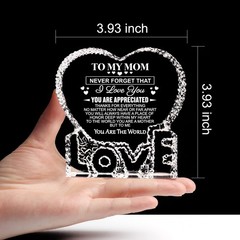 K9 Crystal Keepsake Gift for Mom 3.9″x3.9″ – Perfect for Mother’s Day, Birthday