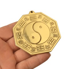 6.5cm Chinese Feng Shui Tai Chi Bagua Mirror Luck Blessing Home Decoration