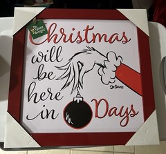 Dr. Seuss™ The Grinch Christmas Countdown Chalkboard Sign Holiday Decorations