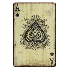 Vintage Poker Wall Decor Metal Sign Retro tin 30*20CM, Pok-106