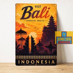 Bali Indonesia Metal Poster Tin Sign Travel Destination Home Wall Decor 20*30cm