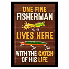 Fishing Sticker Sign Bait Tackle Man Cave Lodge Lake House Fishing hole Decor