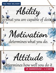 Jetec Office Wall Decor Sign Inspirational Motivational Plaques with Sayings Rus