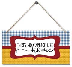There’s No Place Like Home Sign, Hanging Wood Home Decorative, Printed Wood