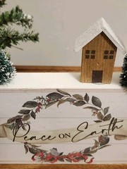 ASHLAND CHRISTMAS “PEACE ON EARTH” Plaque Sign Home 8″x7″ NEW