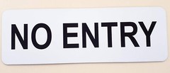 No Entry Sign Plaque in 5 Sizes 30 Colours Indoor Outdoor Rated Stay Out Keep