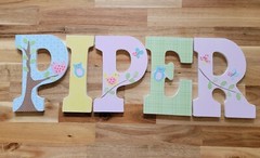Piper, Woodland Pastel, Forest Friends Nursery, Bedroom Decor, Child’s Name