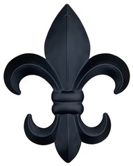 10″ Metal Fleur De Lis Wall Plaque/Art with hanger – Rustic Creole Tuscan Dec…