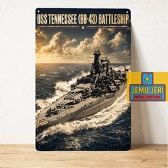 USS Tennessee BB-43 Battleship Navy Metal Poster Sign 8*12″in