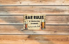 Funny Retro Metal Tin Sign Bar Rules Bathroom Decor Poster Wall Art Vintage For