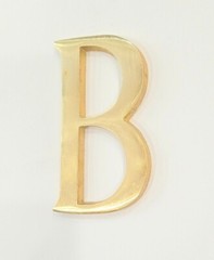 100MM (4Inch) Brass Home 26 Polish Gold Wall Mounted Door Mounted Letters B
