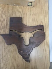 Wooden Texas Longhorns Sign