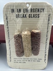 Vintage In an Emergency Break Glass Corn Cob Gag Gift Wall Plaque – NOS