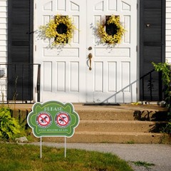 Dog Waste Station Sign Keep off Lawn Signs for Dogs Funny Poop Yard No Allowed