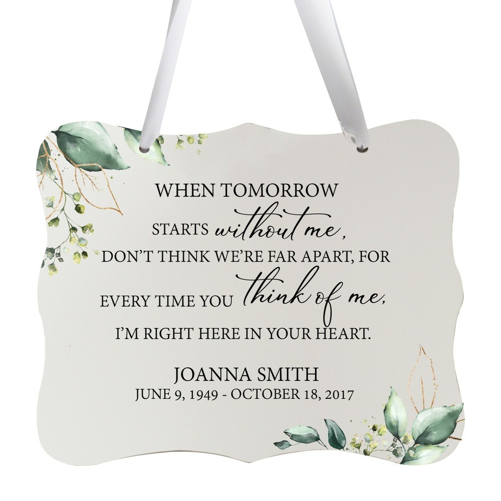 Custom 6x8in Memorial Gift Ribbon Sign for Loss of Loved One – We Thought of You