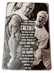 Tom Platz Motivational Metal Sign Bodybuilding Poster Gym Decor 12×8