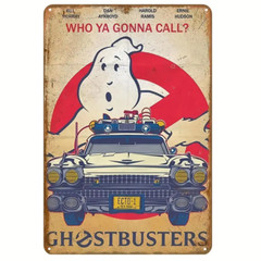 Ghostbusters Movie Metal Sign Decorative Vintage Look 8x12in Home Decor Cinema