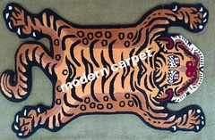 Tibetan Tiger Rugs Handmade 100% Woolen Hand Tufted For Home Decoration