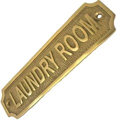 Brass Personalised Laundry Room House Apartment Door Sign Plaque plate