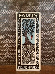 Spooner Creek Designs 8.5”x 3.5” “FAMILY” Wall Clay Plaque~by Michael Macone!