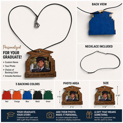 Personalized Graduation Photo Keepsake 2026 Custom Senior Gift w/ Necklace