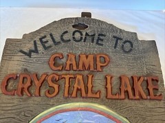 Friday the 13th Prop Sign Display Jason Welcome To Camp Crystal Lake Halloween