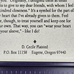 Kindred Heart Handmade Ceramic Heart in 6.5″ Square Purple Frame Made in Oregon
