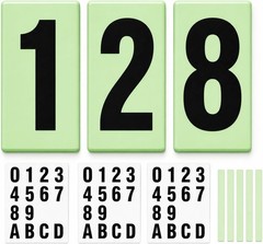 Glow in Dark House Numbers & Letters Mailbox Address Sign Kit 3 Plates Green