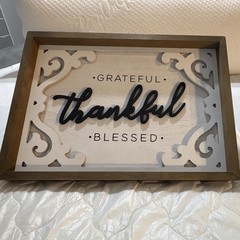 Grateful Thankful Blessed Wood/MDF Wall Sign Ready to Hang
