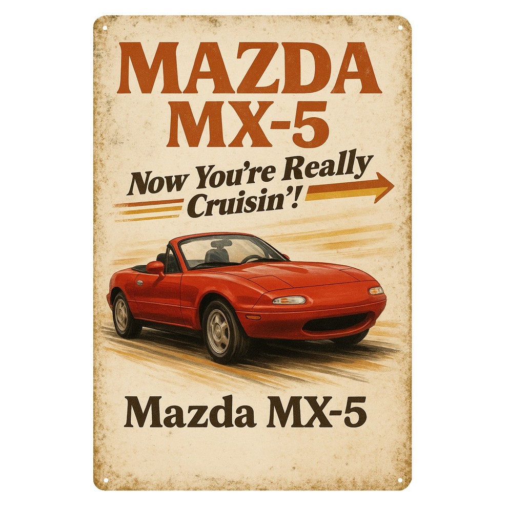 Mazda Mx-5 Miata Na Car Metal Poster – Tin Sign – Size:20x30cm