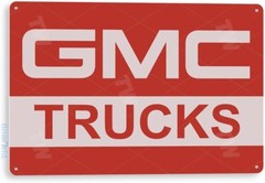 Tin Metal Sign GMC Trucks Auto Shop Garage Décor Wall Art 8×12