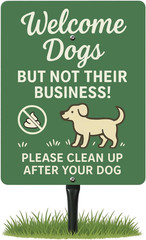 Clean up after Your Dog Sign for Yard, Funny No Pooping Lawn Sign with Metal Sta
