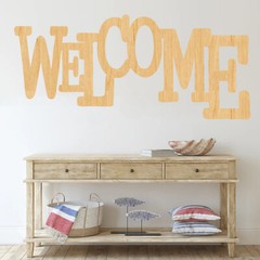 Welcome cut out Wood plaque sign,wood Crafts,Craft supply, home decor
