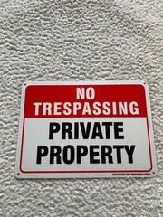 No Trespassing Private Property 9.75″ X 7.25″ Tin Signs Home Decors (R2)